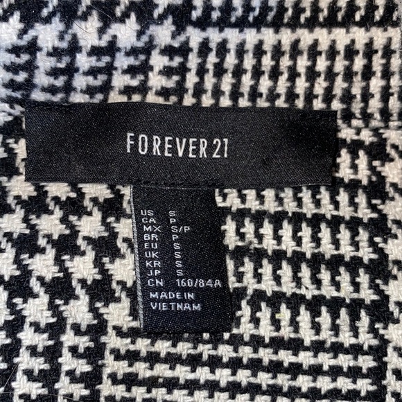 Forever 21 Cropped Houndstooth Woman’s Jacket Size Small - Picture 3 of 12